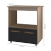 Balcao Multiuso Forno 2P 75 cm Angela Savana Preto Mobbs