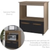 Balcao Multiuso Forno 2P 75 cm Angela Savana Preto Mobbs