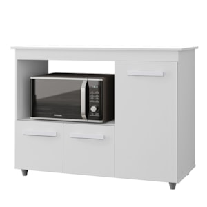 Balcao Multiuso Forno 3P 114 cm Liza Branco Mobbs