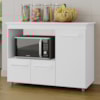 Balcao Multiuso Forno 3P 114 cm Liza Branco Mobbs