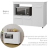Balcao Multiuso Forno 3P 114 cm Liza Branco Mobbs
