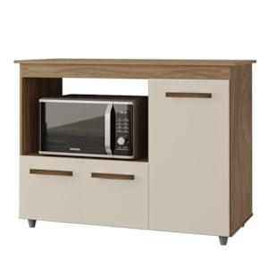 Balcao Multiuso Forno 3P 114 cm Liza Savana Off White Mobbs