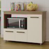 Balcao Multiuso Forno 3P 114 cm Liza Savana Off White Mobbs