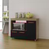 Balcao Multiuso Forno 3P 114 cm Liza Savana Preto Mobbs
