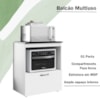 Balcao Multiuso Para Forno E Microondas 2003203 Branco Brilho Preto Armoveis