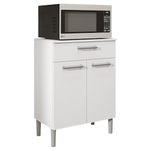 Balcao Multiuso Para Microondas 84X61 cm Diamante Branco Supremo KTP