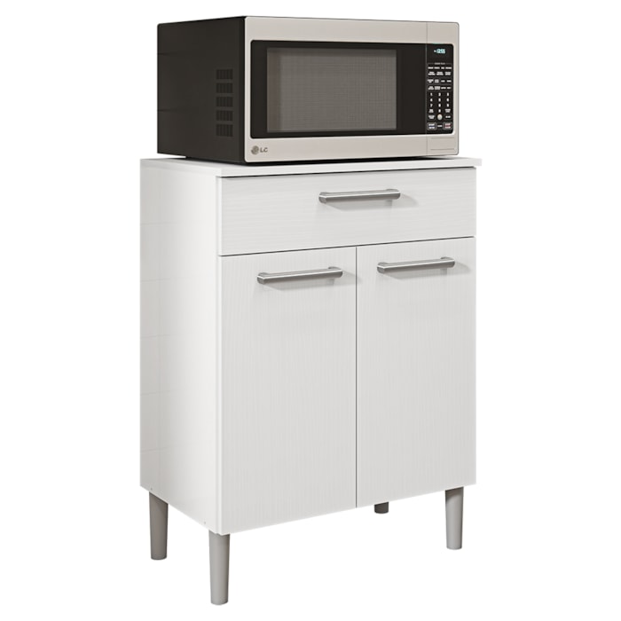 Balcao Multiuso Para Microondas 84X61 cm Diamante Branco Supremo KTP