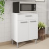 Balcao Multiuso Para Microondas 84X61 cm Diamante Branco Supremo KTP