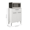Balcao Multiuso Para Microondas 84X61 cm Diamante Branco Supremo KTP