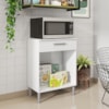 Balcao Multiuso Para Microondas 84X61 cm Diamante Branco Supremo KTP