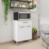 Balcao Multiuso Para Microondas 84X61 cm Diamante Branco Supremo KTP