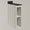 Balcao Nicho Com Tampo 20 cm MDF Kali 12216 Bianco Toq Nicioli
