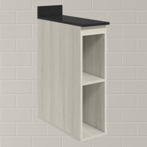 Balcao Nicho Com Tampo 20 cm MDF Kali 12216 Bianco Toq Nicioli