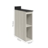 Balcao Nicho Com Tampo 20 cm MDF Kali 12216 Bianco Toq Nicioli