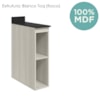 Balcao Nicho Com Tampo 20 cm MDF Kali 12216 Bianco Toq Nicioli