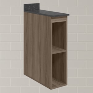 Balcao Nicho Com Tampo 20 cm MDF Kali 12216 Carvalho Toq Nicioli