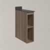 Balcao Nicho Com Tampo 20 cm MDF Kali 12216 Carvalho Toq Nicioli