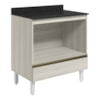 Balcao Nicho Forno 80cm MDF Kali 16406 Bianco Toq Bianco Toq Nicioli