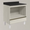 Balcao Nicho Forno 80cm MDF Kali 16406 Bianco Toq Bianco Toq Nicioli