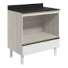 Balcao Nicho Forno 80cm MDF Kali 16406 Bianco Toq Branco Uv Nicioli