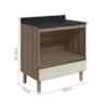 Balcao Nicho Forno 80cm MDF Kali 16406 Carvalho Toq Bianco Toq Nicioli