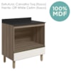 Balcao Nicho Forno 80cm MDF Kali 16406 Carvalho Toq Off White Cetim Nicioli