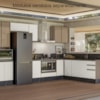 Balcao Nicho Forno 80cm MDF Kali 16406 Carvalho Toq Off White Cetim Nicioli