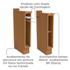 Balcao Nicho Toalheiro Com Tampo 15 cm Maxxi G740 Canela Kappesberg
