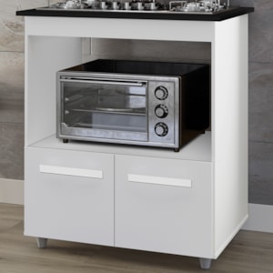 Balcao Para Cooktop 4 Bocas 2P 75 cm Elisa Branco Mobbs