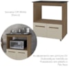 Balcao Para Cooktop 4 Bocas 2P 75 cm Elisa Savana Off White Mobbs