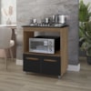 Balcao Para Cooktop 4 Bocas 2P 75 cm Elisa Savana Preto Mobbs