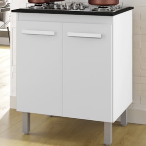 Balcao Para Cooktop 4 Bocas 2P 75 cm Jade Branco Mobbs