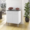 Balcao Para Cooktop 4 Bocas 2P 75 cm Jade Branco Mobbs