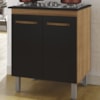 Balcao Para Cooktop 4 Bocas 2P 75 cm Jade Savana Preto Mobbs