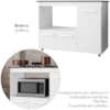 Balcao Para Cooktop 4 Bocas 3P 114 cm Ana Branco Mobbs