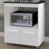 Balcao Para Cooktop 5 Bocas 2P 75 cm Elisa Branco Mobbs