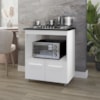 Balcao Para Cooktop 5 Bocas 2P 75 cm Elisa Branco Mobbs