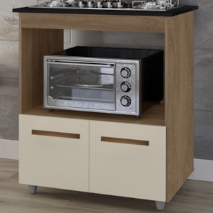 Balcao Para Cooktop 5 Bocas 2P 75 cm Elisa Savana Off White Mobbs