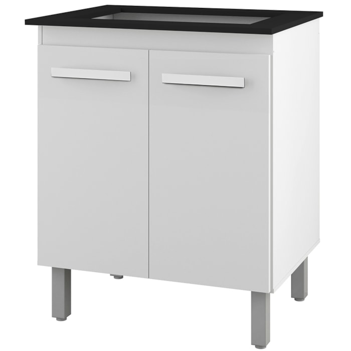 Balcao Para Cooktop 5 Bocas 2P 75 cm Jade Branco Mobbs