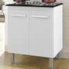 Balcao Para Cooktop 5 Bocas 2P 75 cm Jade Branco Mobbs
