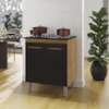Balcao Para Cooktop 5 Bocas 2P 75 cm Jade Savana Preto Mobbs