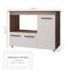 Balcao Para Cooktop 5 Bocas 3P 114 cm Ana Savana Off White Mobbs