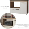 Balcao Para Cooktop 5 Bocas 3P 114 cm Ana Savana Off White Mobbs