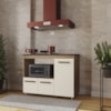 Balcao Para Cooktop 5 Bocas 3P 114 cm Ana Savana Off White Mobbs