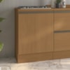 Balcao Para Cooktop Com Tampo 60 cm 1 Porta Maxxi G742 Canela Kappesberg