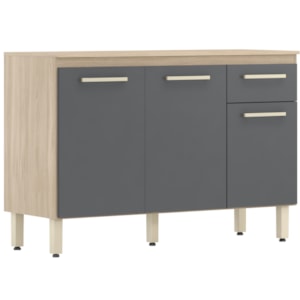 Balcao Para Cozinha 120 CM Dama 93101 Avena Grafito Demobile Balcao Para Cozinha 120 CM Dama 93101 Avena Grafito Demobile