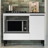 Balcao Para Forno E Cooktop 1 Porta 1 Gaveta 103 cm Dinamarca Branco RUDK
