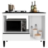 Balcao Para Forno E Cooktop 1 Porta 1 Gaveta 103 cm Dinamarca Branco RUDK