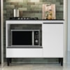 Balcao Para Forno E Cooktop 1 Porta 1 Gaveta 103 cm Dinamarca Branco RUDK