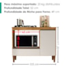Balcao Para Forno E Cooktop 1 Porta 1 Gaveta 103 cm Dinamarca Cedro Areia RUDK
